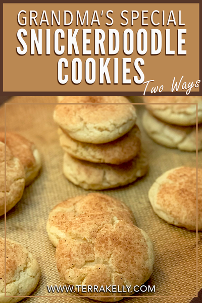 Grandmas Special Snickerdoodle Cookies on Cafe Terra Blog by Author Terra Kelly