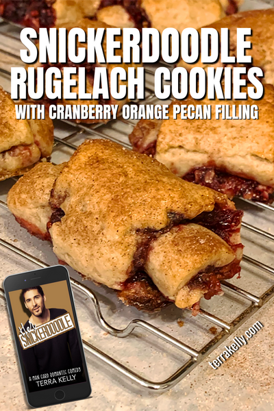 Snickerdoodle Rugelach Cookies with Cranberry Orange Pecan Filling available on terrakelly.com