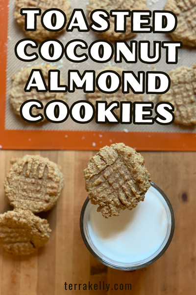 Toasted Coconut Almond Cookies on terrakelly.com