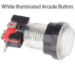 White Illuminated Arcade Button