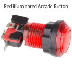 Red Illuminated Arcade Button