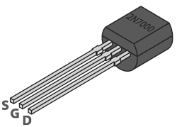 Addicore 2N7000 TO-92 MOSFET Pinout