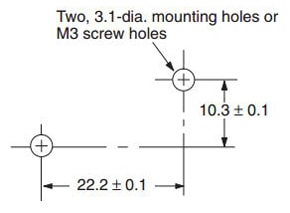 V-155-1C25 Mounting Holes