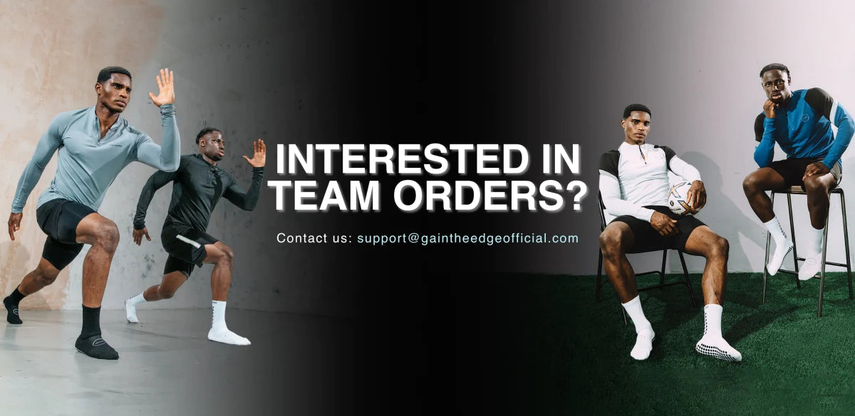 Gain The Edge Grip Socks for Men - Anti-Slip Athletic Socks for Soccer &  Other Sports - Grip & Comfort For Kids & Adult : : Fashion