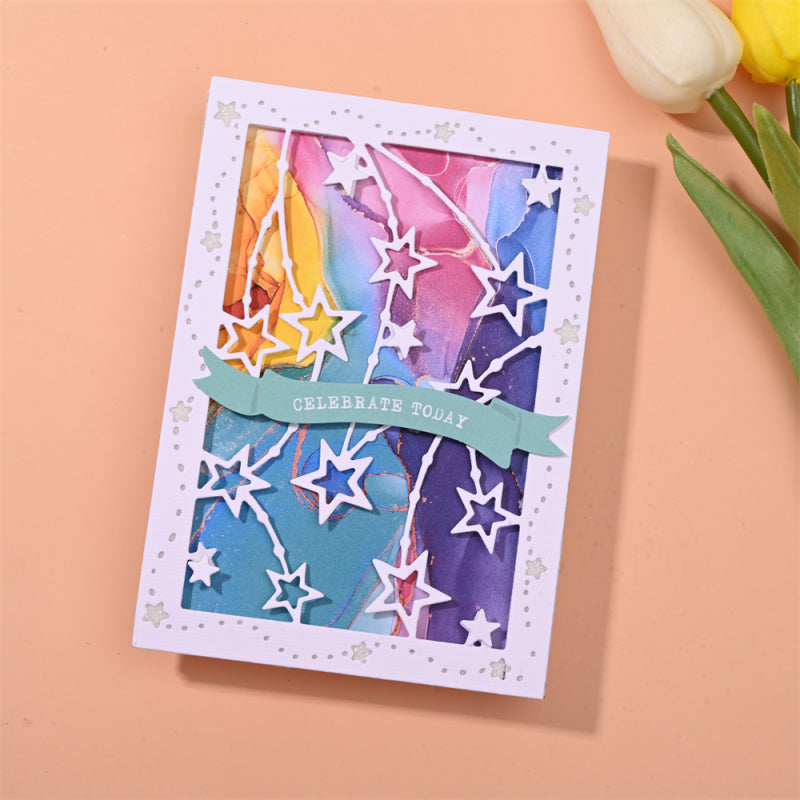 Stars Swirls Background Metal Cutting Dies For Card Making - Temu