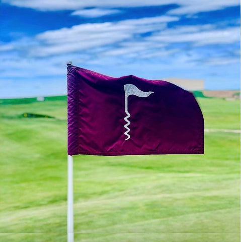 Wine golf pin flag