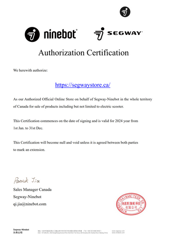 Official store certification
