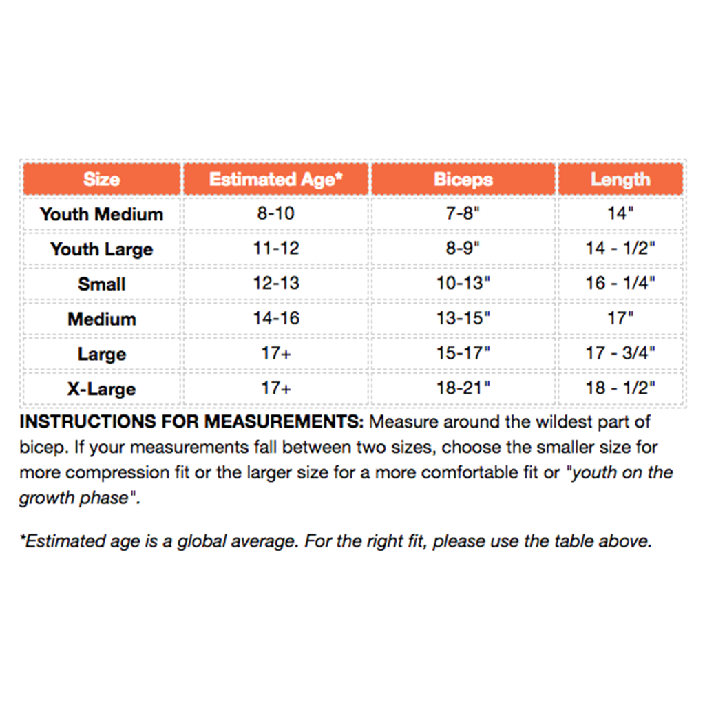 Arm Size Chart