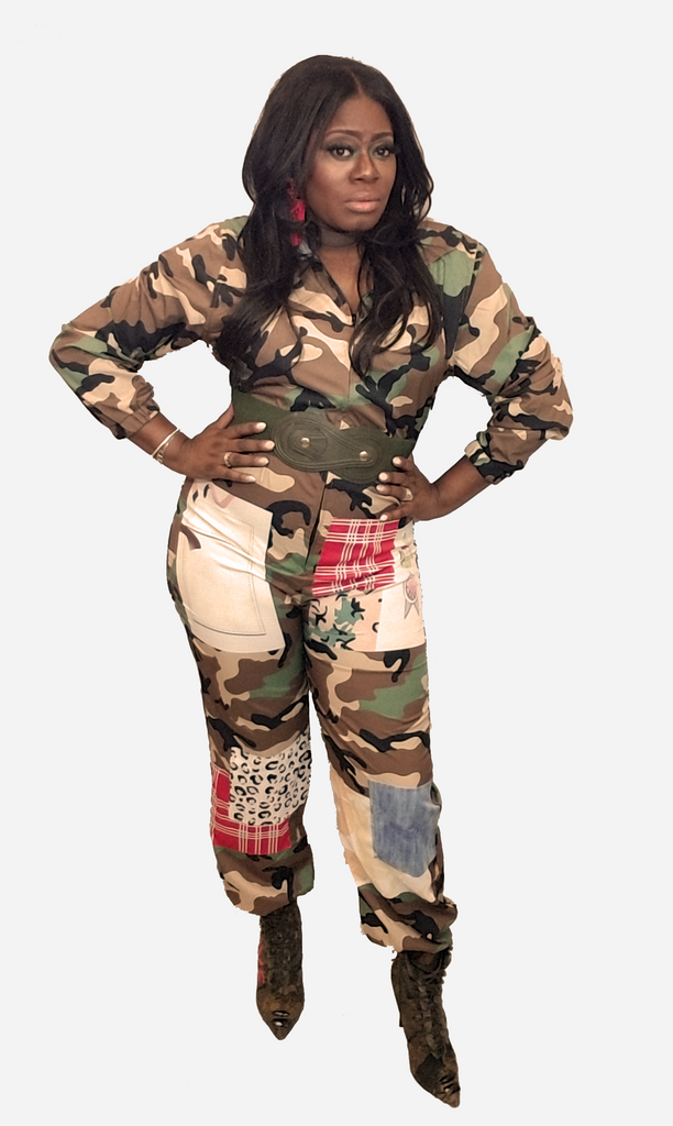 camo patch jumpsuit