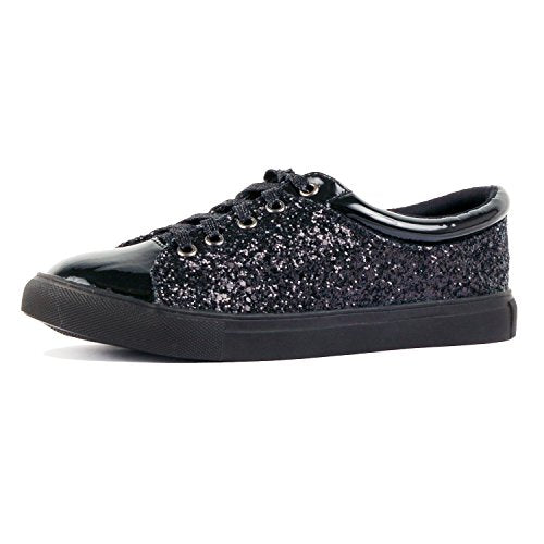black sparkle shoes womens