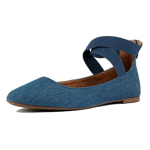 women's blue flats