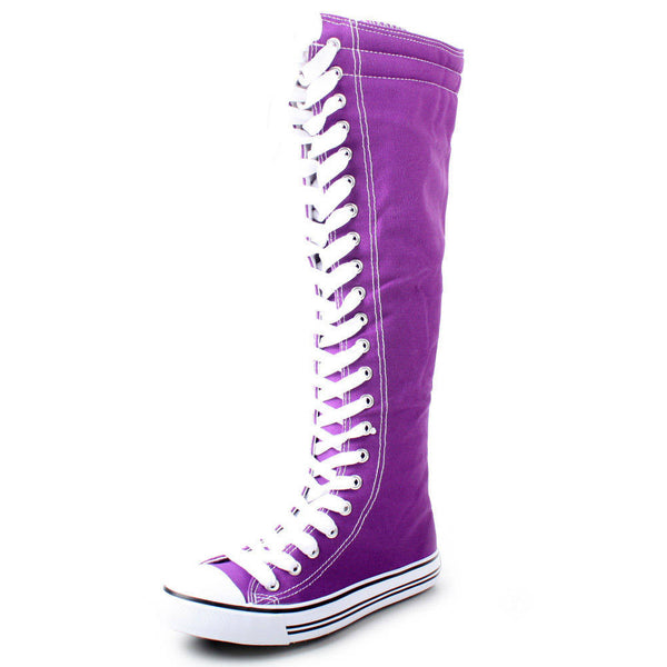 Classic Knee High Lace Up Sneaker Boots