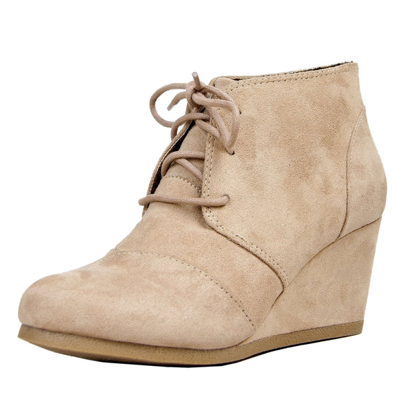 boot wedges with laces