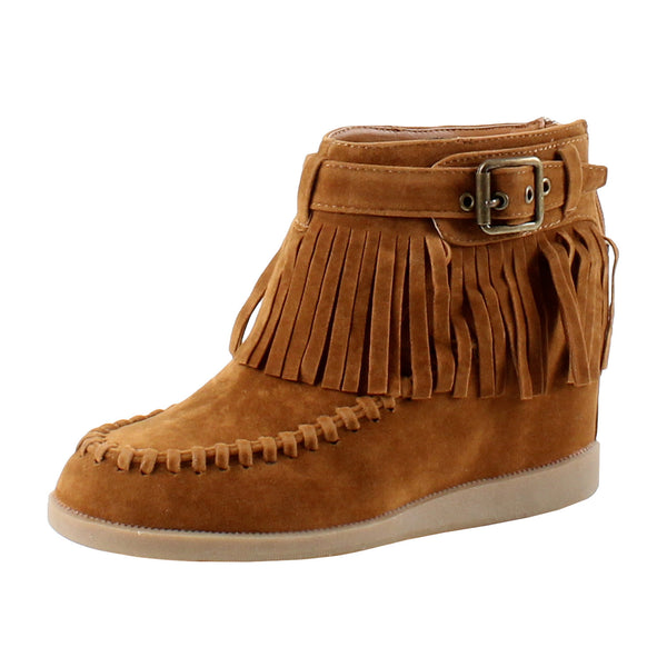 moccasin wedge booties