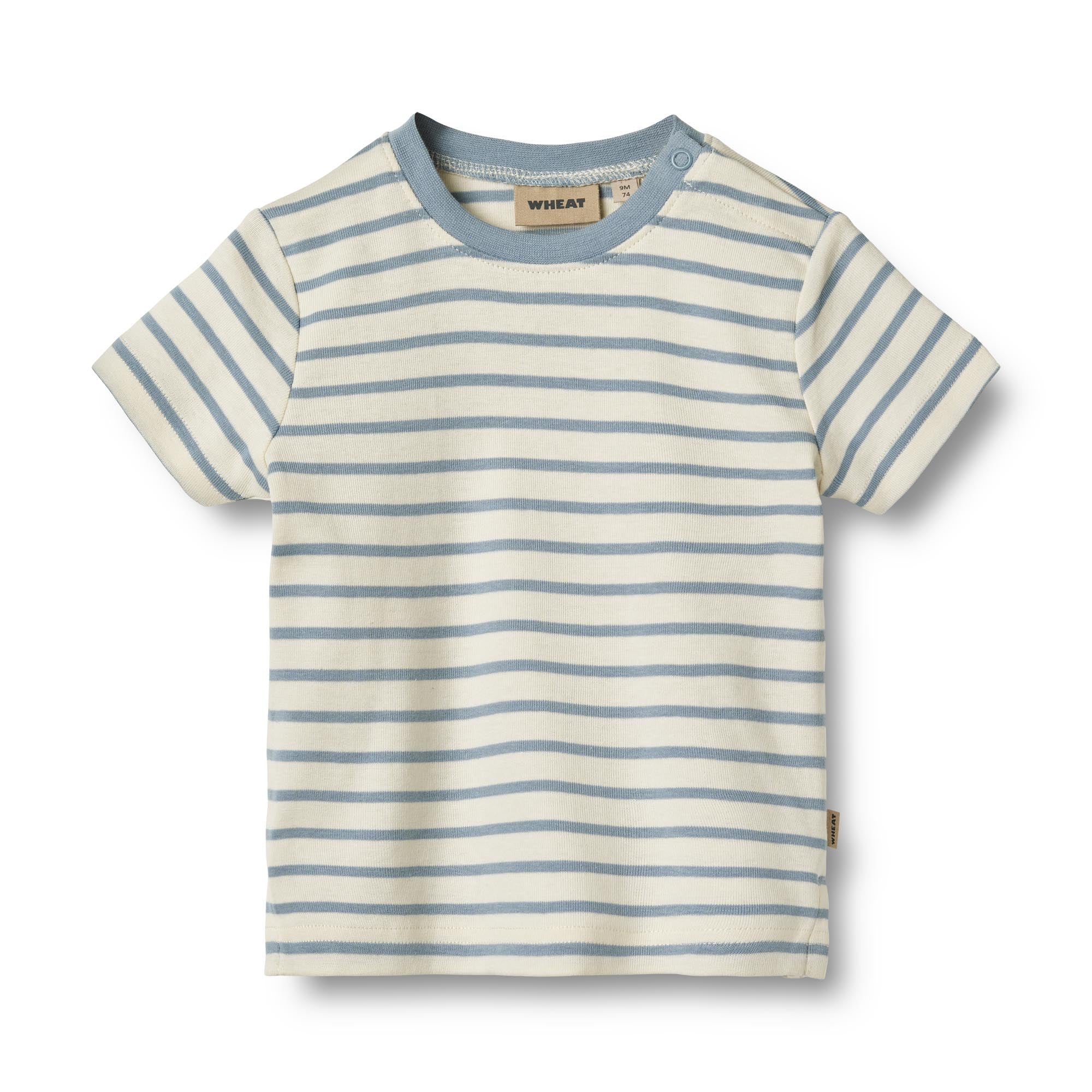 Se Wheat T-shirt Tobias Shell Stripe - Wheat - T-shirts - GladeRollinger.dk hos Glade Rollinger