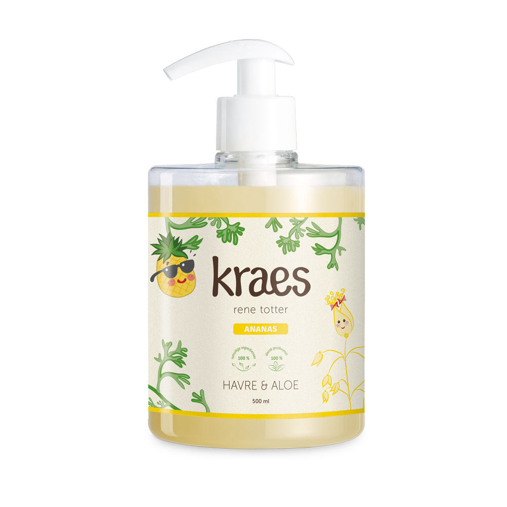 Se Rene Totter med Ananas Duft - 500 ml - KRAES - Babypleje - GladeRollinger.dk hos Glade Rollinger