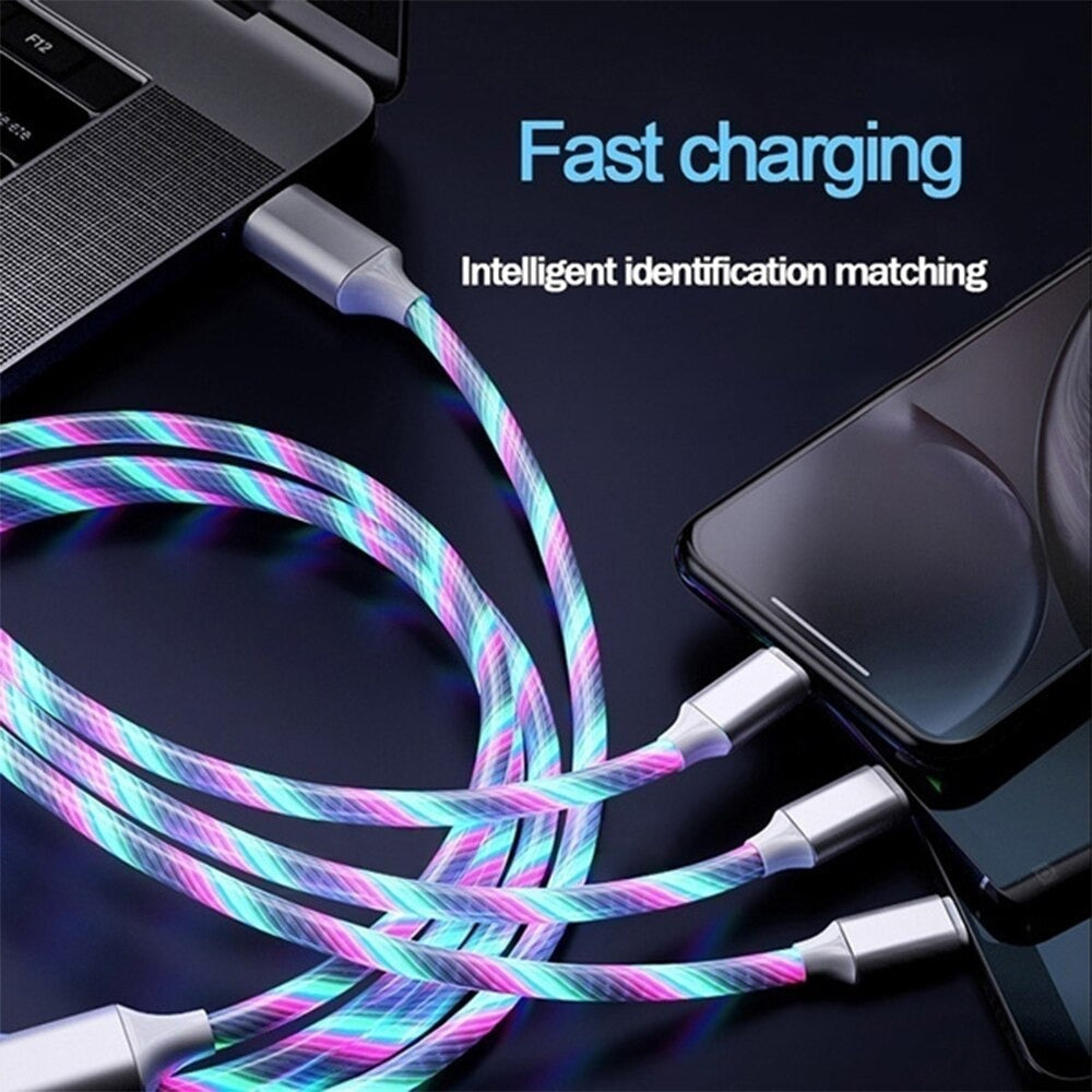 glowing led phone charger