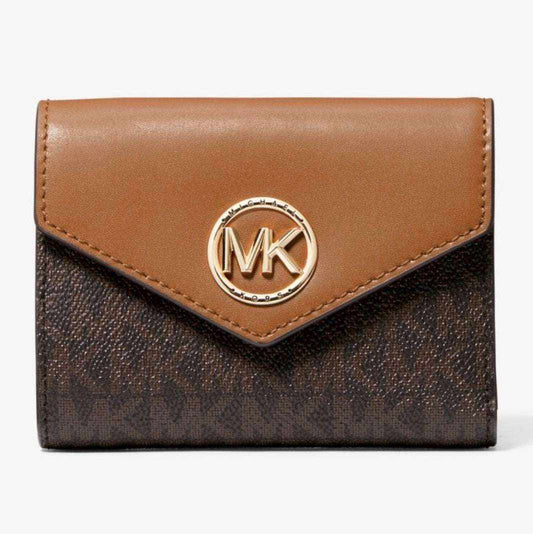 Michael Kors Carmen Tri-fold Wallet In Nero