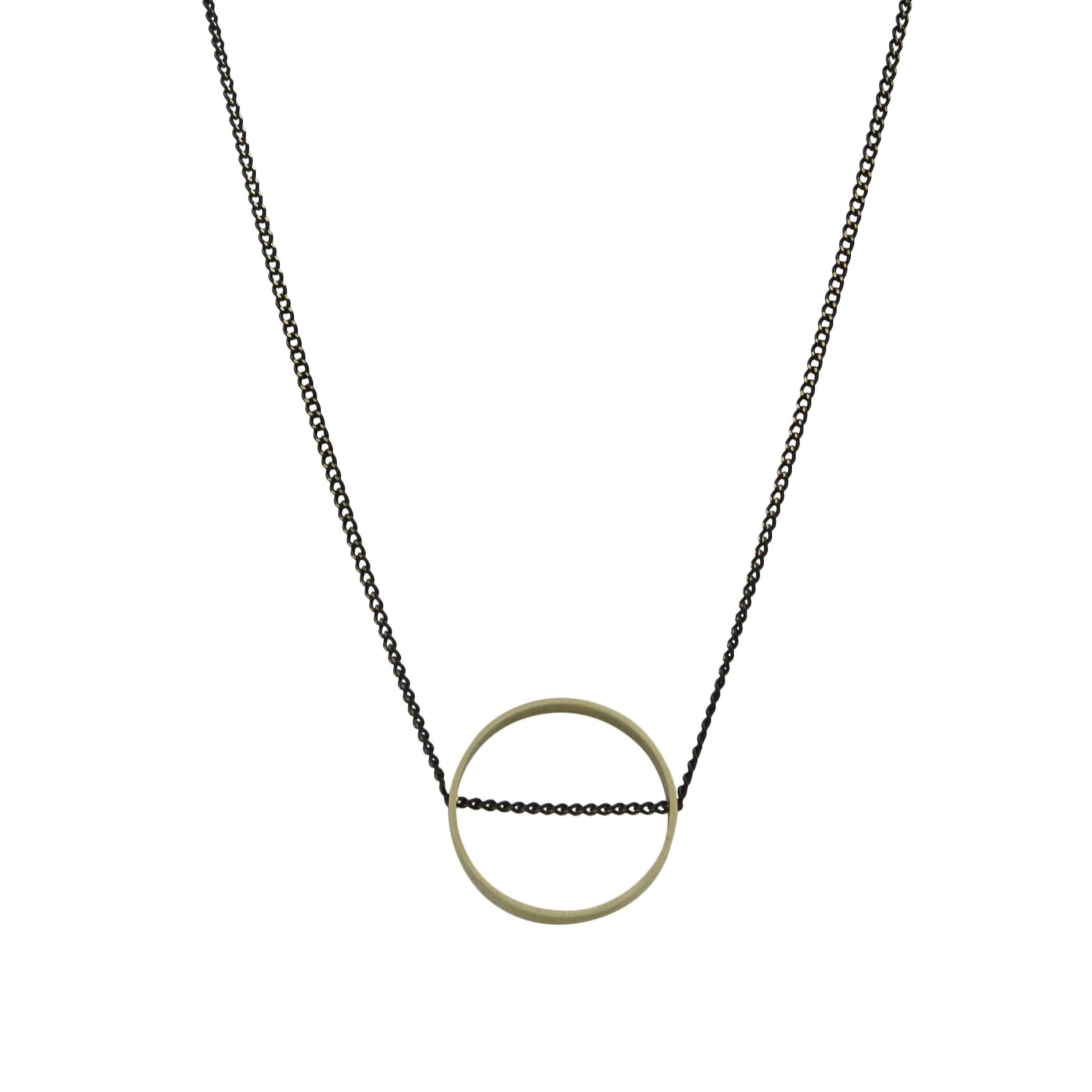 2 Tone Intersected Circle Necklace