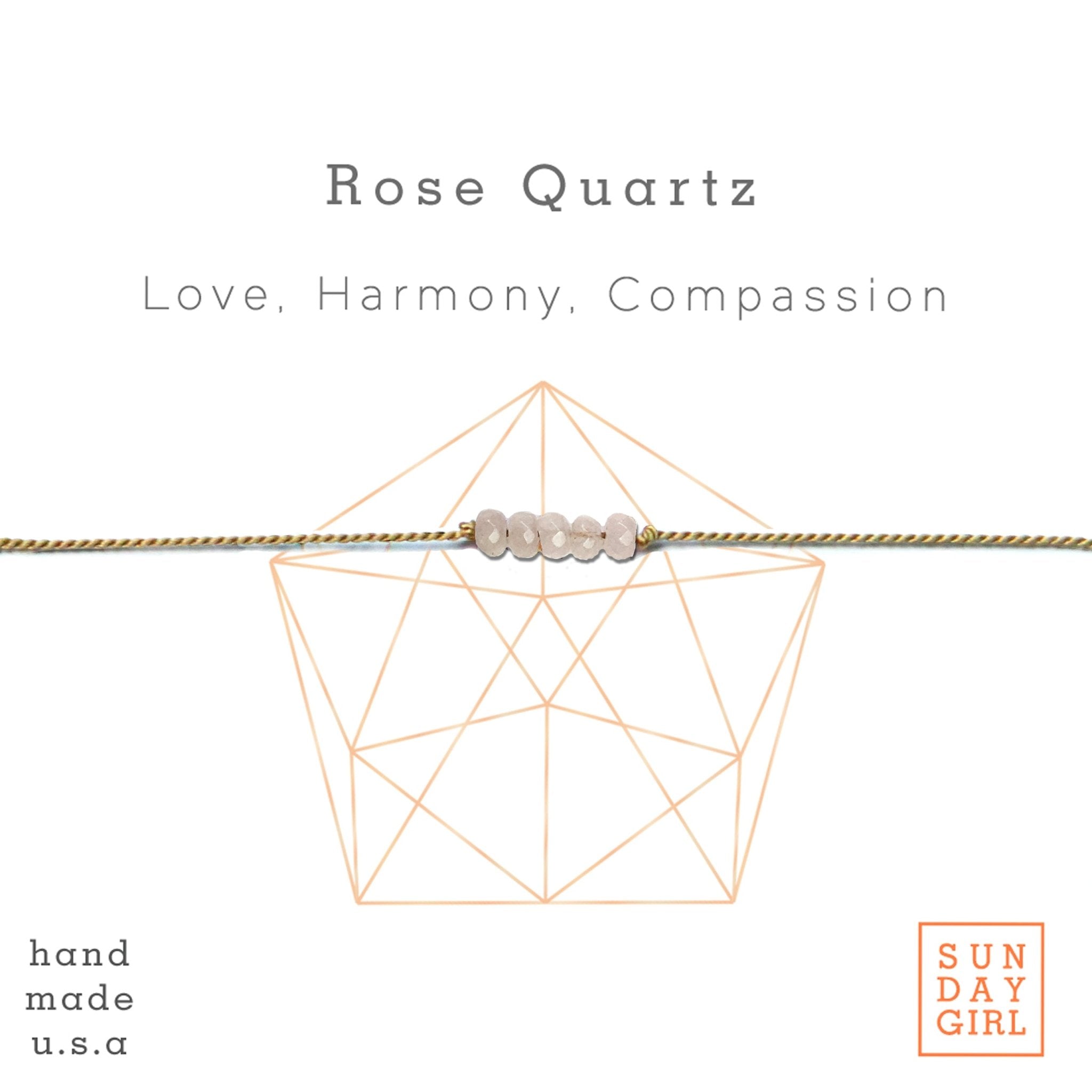 Crystal Intention Bracelet - Rose Quartz