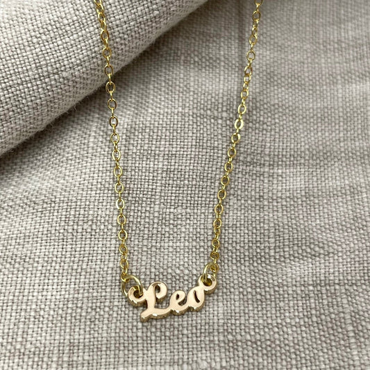 Zodiac Script Necklace - Aries - Sunday Girl by Amy DiLamarra