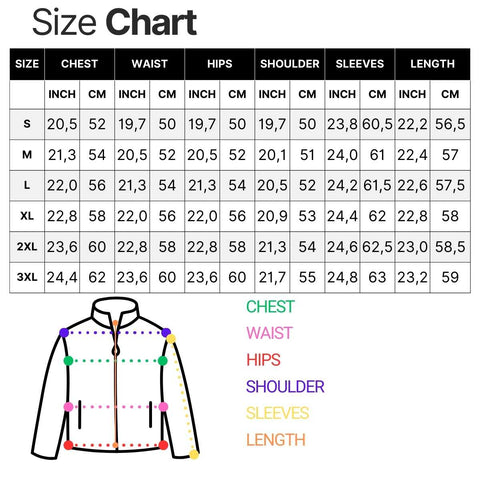 Size chart for product 2322