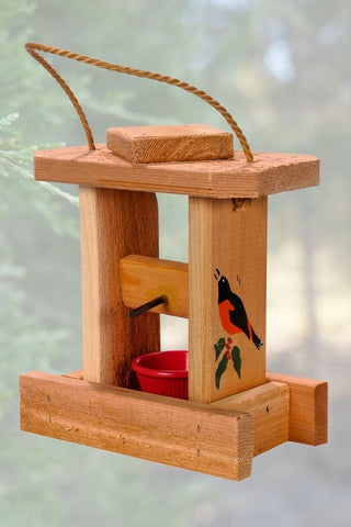 Oriole Hanging Bird Feeder in Cedar by Winter Woodworks