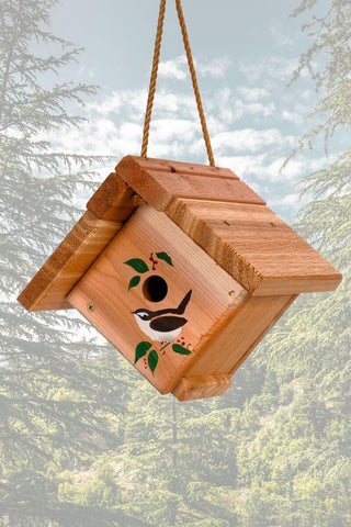 Wren Hanging Birdhouse in Cedar by Winter Woodworks