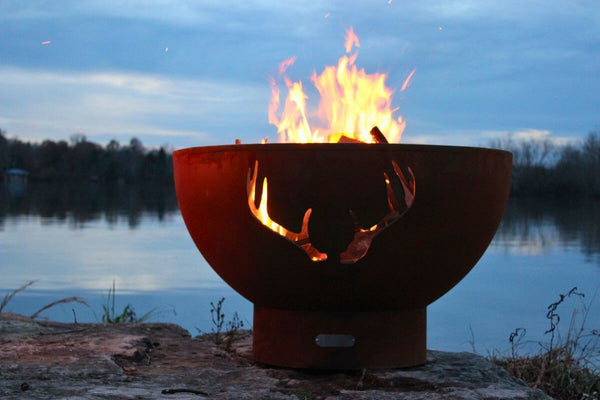 Antler Steel Fire Pit by Fire Pit Art