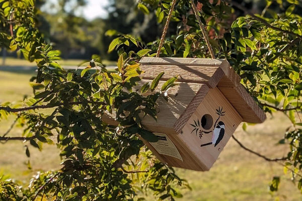 Chickadee Hanging Birdhouse in Cedar by Winter Woodworks