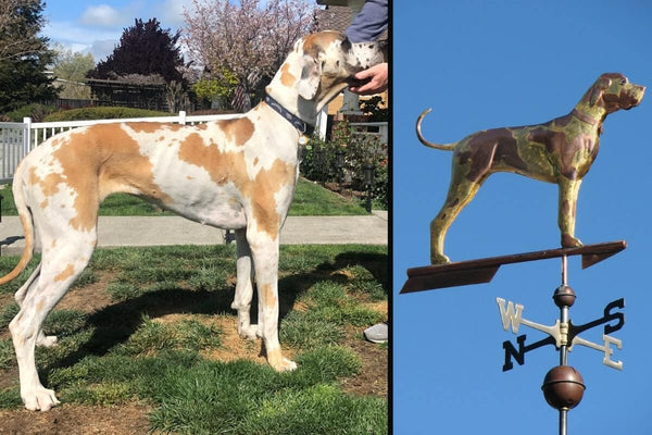 Dog Weathervane from Fountainful by West Coast Weather Vanes