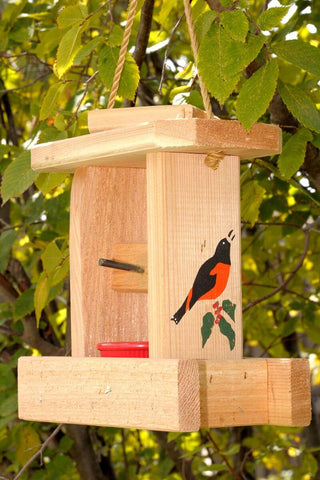 Oriole Feeder in Cedar by Winter Woodworks