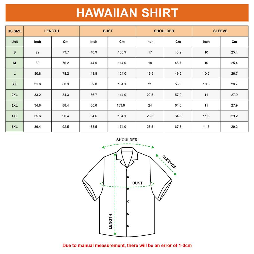 Hawaiian Shirt Size Guide