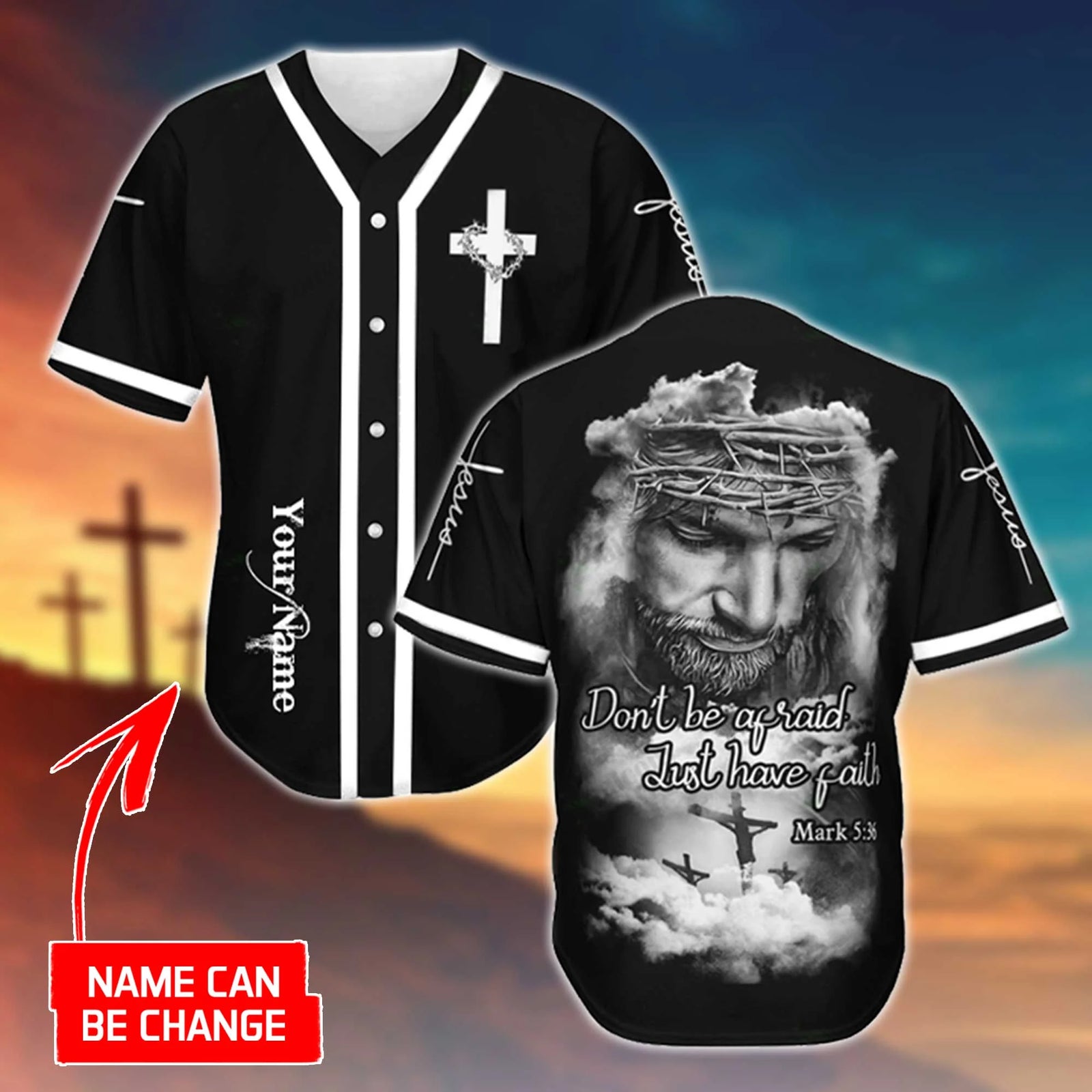 Jesus Baseball Jersey Christian Be Strong Be Brave Be Humble Be