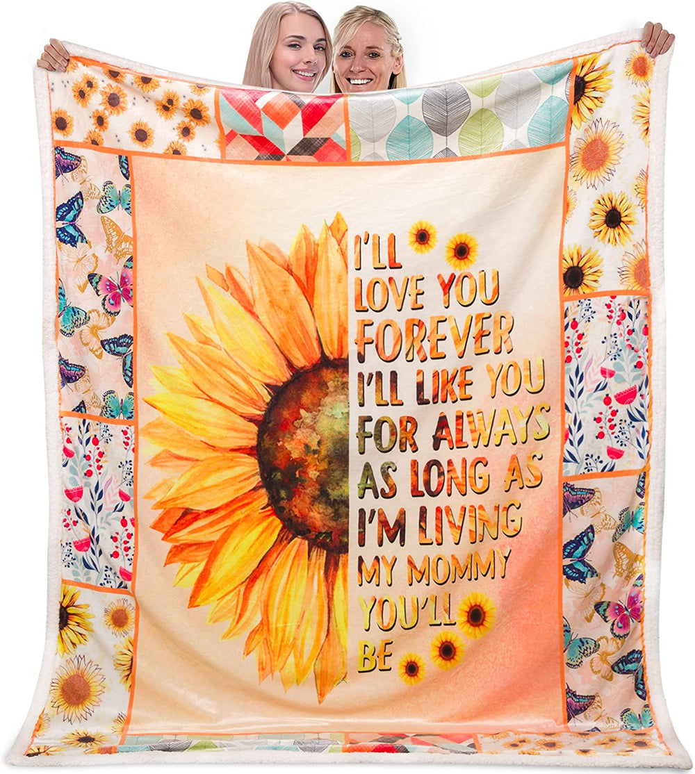 Gifts for Mom, Mom Gifts, Mom Birthday Gifts, Christmas Blanket Gifts for  Mom from Daughter, Mom Gifts from Son, I Love You Mom Blanket, Soft Flower