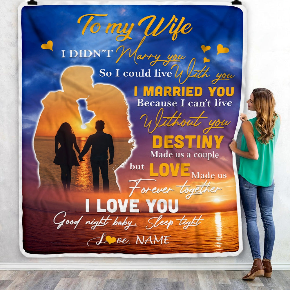 Gift For To Wife, Personalized To My Wife Blanket From Husband ...