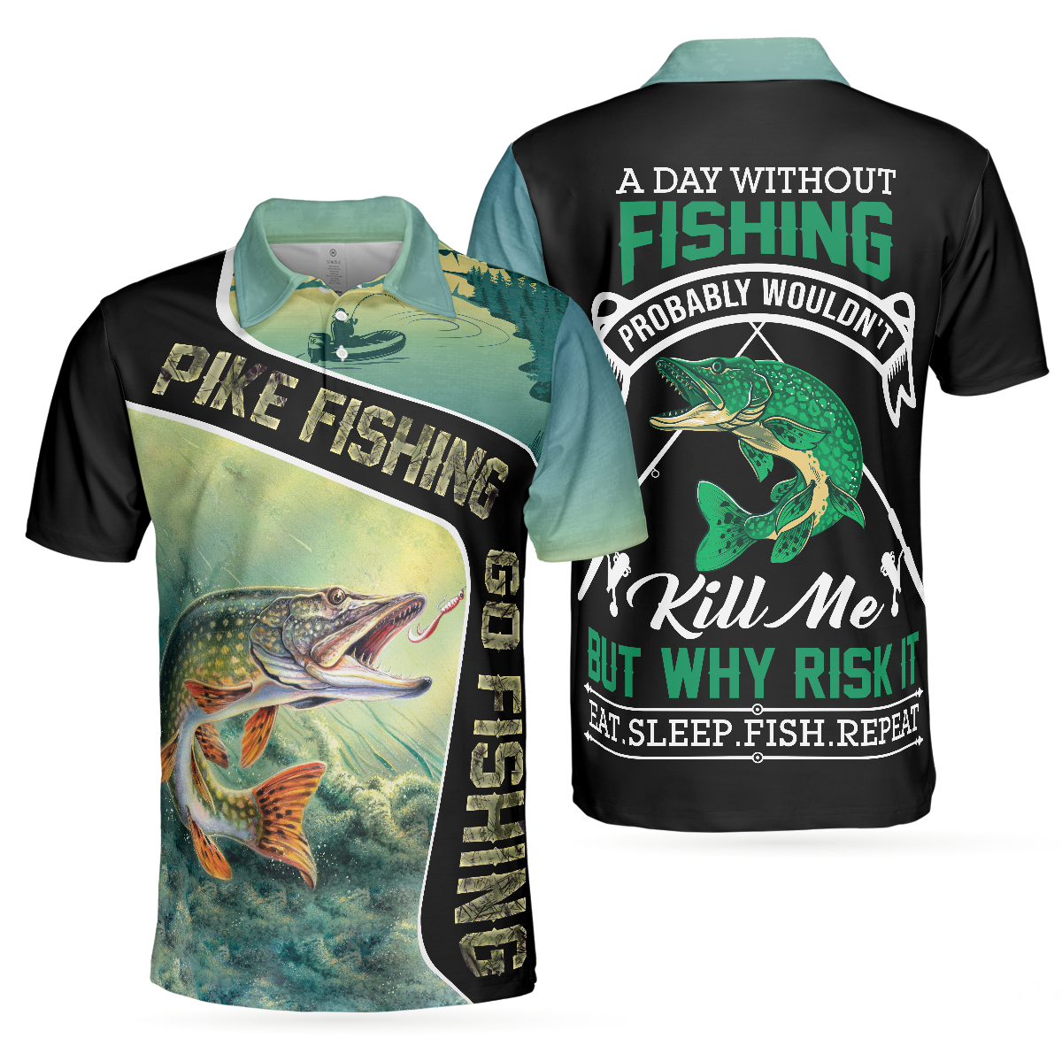 Crazy Fishing Men Polo Shirt, A Reel Expert Can Tackle Anything