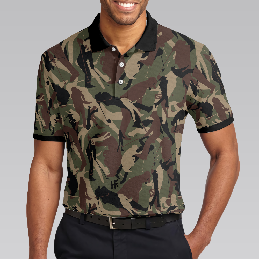 aardbeving schild nikkel Golf Camouflage Pattern Golf Polo Shirt, Military Golfing Polo Shirt, -  Cerigifts