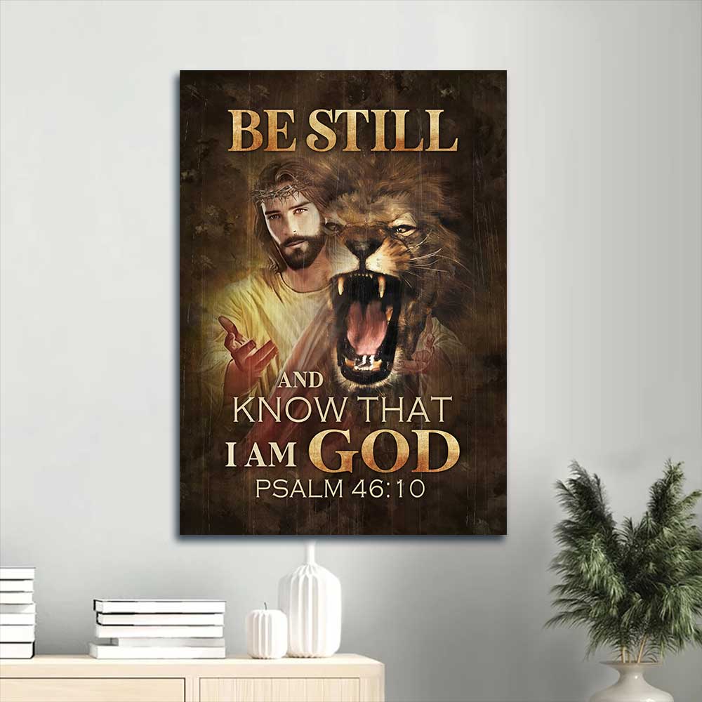Jesus Portrait Canvas - Angry lion, Lion of Judah, Jesus painting ...