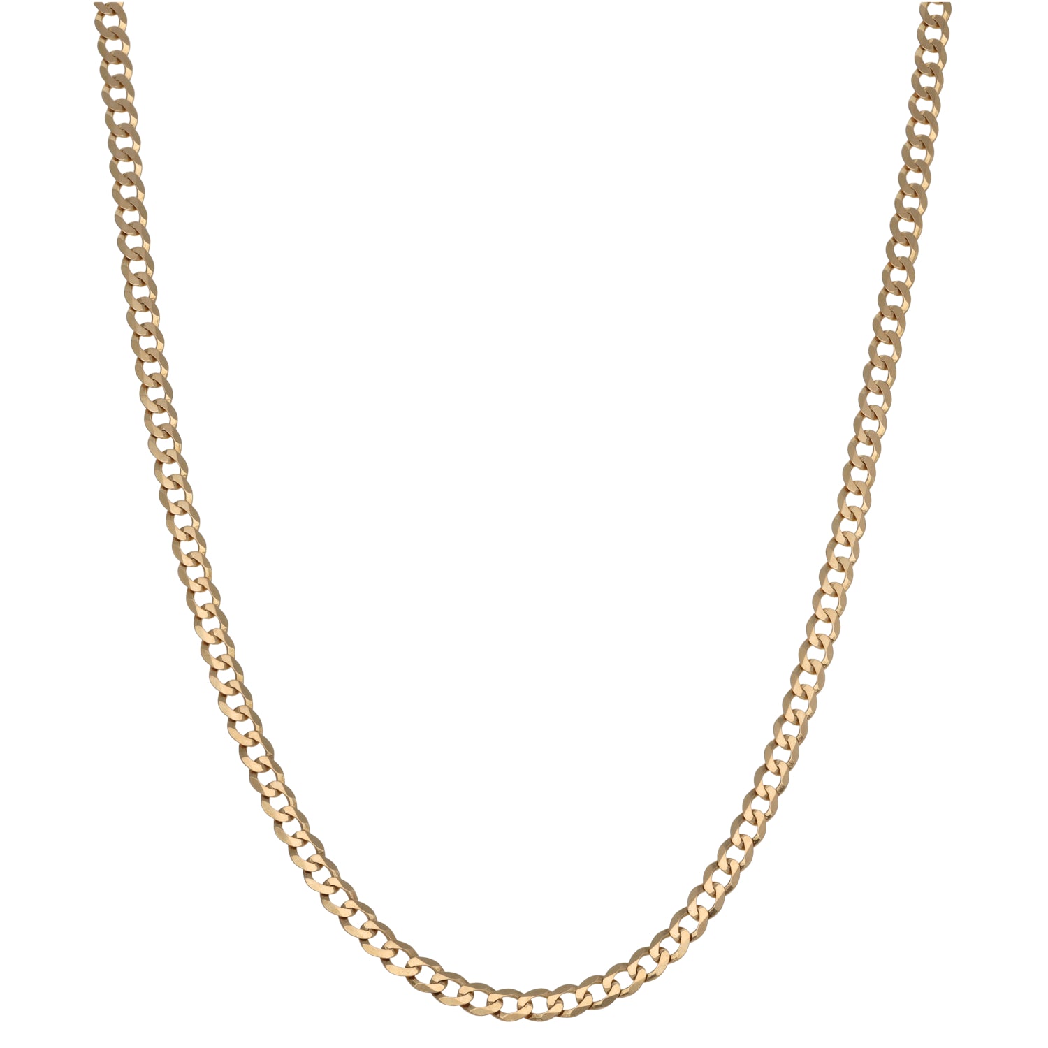 9ct Gold Curb Chain 18"