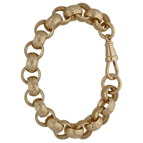 Gold Color Belcher Bolt Ring Link Men Women Solid Bracelet Jewllery In  18-24cm Length - Bracelets - AliExpress