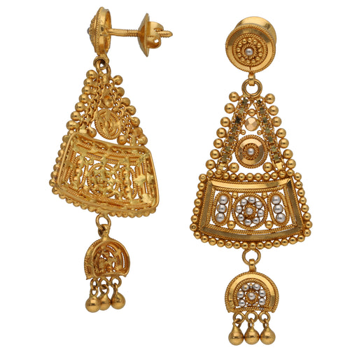 Jhumkas ~ Latest Jewellery Designs | Gold earrings designs, Bridal gold  jewellery designs, Gold jewelry outfits
