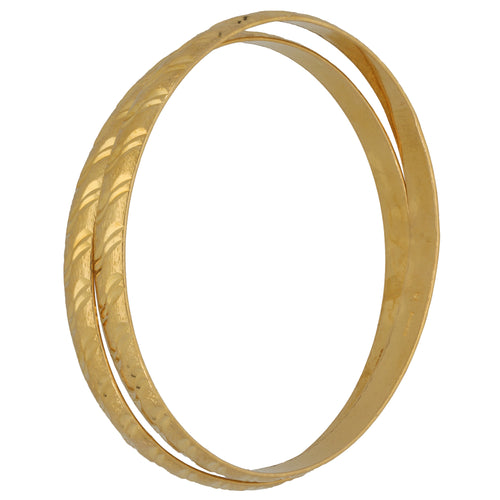 22Ct Gold Vermeil Solid Cz Bangle | SEOL + GOLD | Wolf & Badger