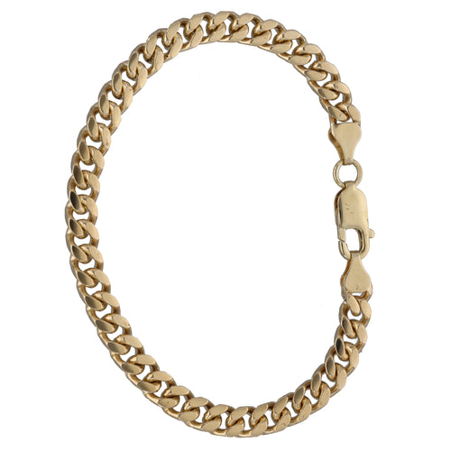 Modern 9ct Rose Gold 'Chunky' Curb-link Padlock Bracelet