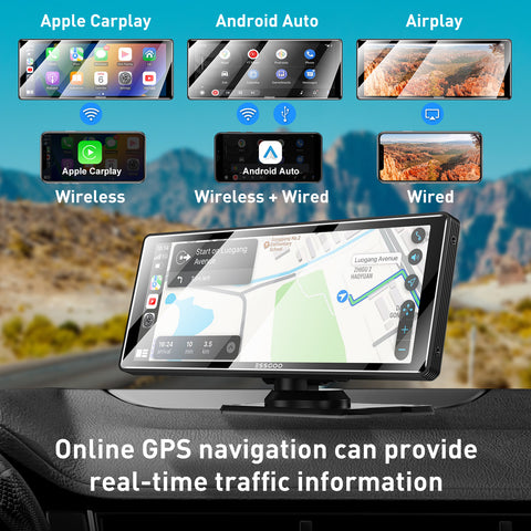 Universal 10.26" Wireless Carplay tragbarers Autoradio Monitor Multimedia Infotainment-System