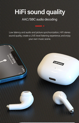 Lenovo LP40 Pro Kopfhörer Bluetooth 5,1 Drahtlose TWS Wasserdicht Mikrofon