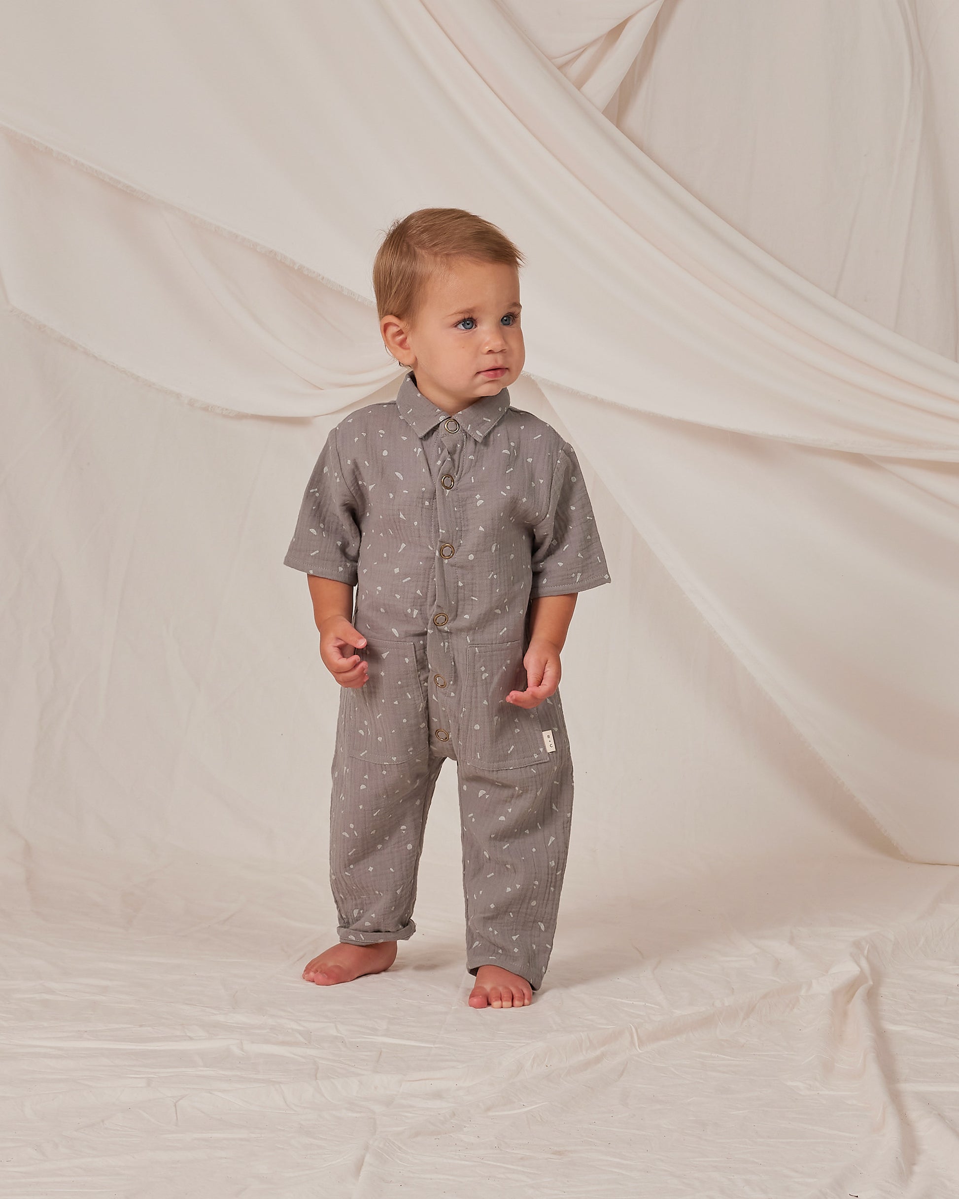 rhett jumpsuit || shapes - Rylee + Cru | Kids Clothes | Trendy Baby Clothes | Modern Infant Outfits |