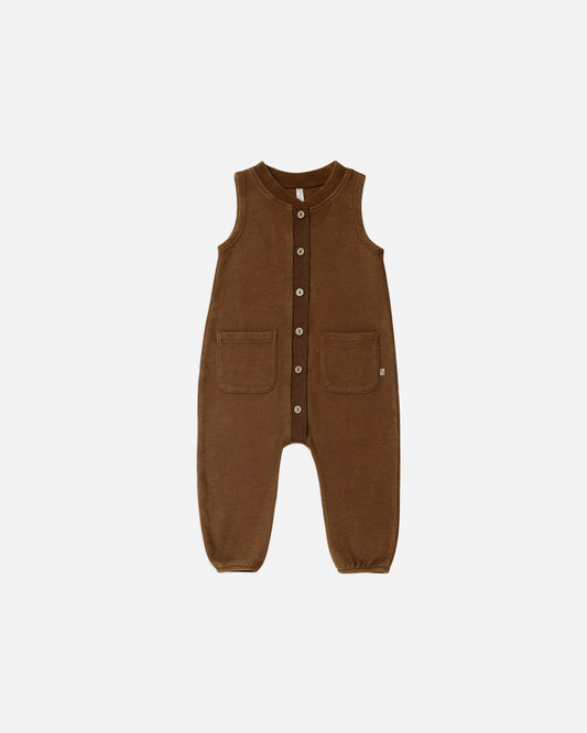 summer waffle jumpsuit || chocolate - Rylee + Cru | Kids Clothes | Trendy Baby Clothes | Modern Infant Outfits |
