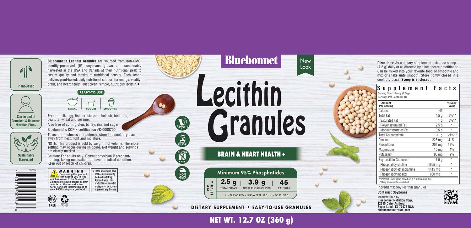 Bluebonnet's Lecithin Granules. 12.7 oz