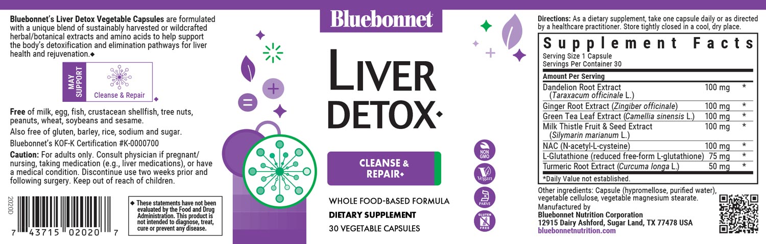 Bluebonnet's Targeted Choice Liver Detox. 30 vegetable capsules